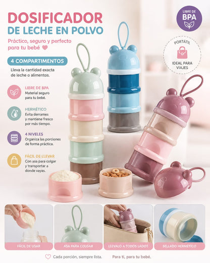 Dosificador Leche En Polvo Bebé Portátil