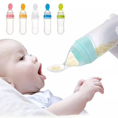 mamadera silicona con cuchara