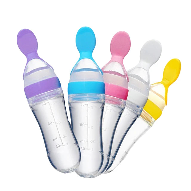 mamadera silicona con cuchara